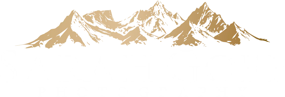 Sarah Goff Photography logo with moutains Colorado Wedding Photographer